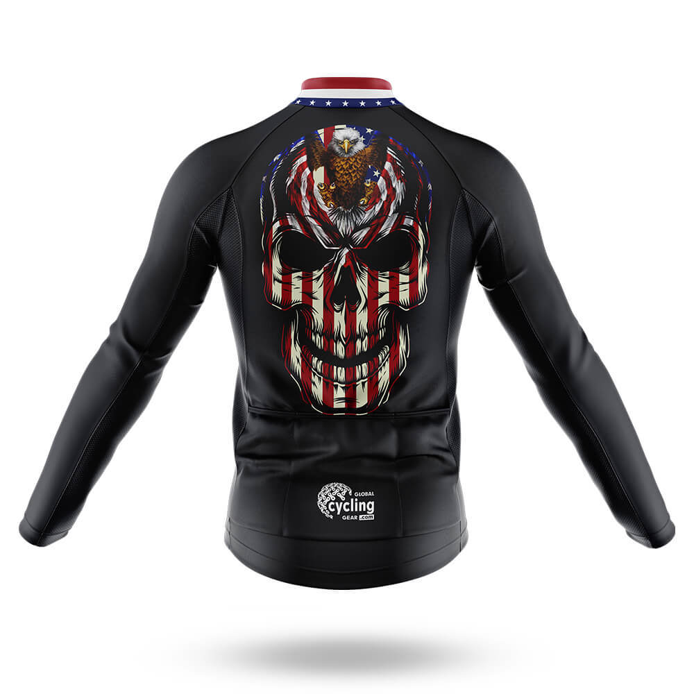 USA Flag Skull - Men's Cycling Kit-Full Set-Global Cycling Gear