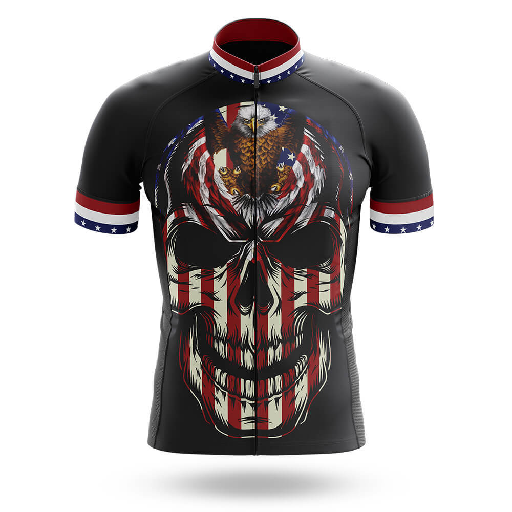 USA Flag Skull - Men's Cycling Kit-Jersey Only-Global Cycling Gear