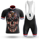 USA Flag Skull - Men's Cycling Kit-Full Set-Global Cycling Gear