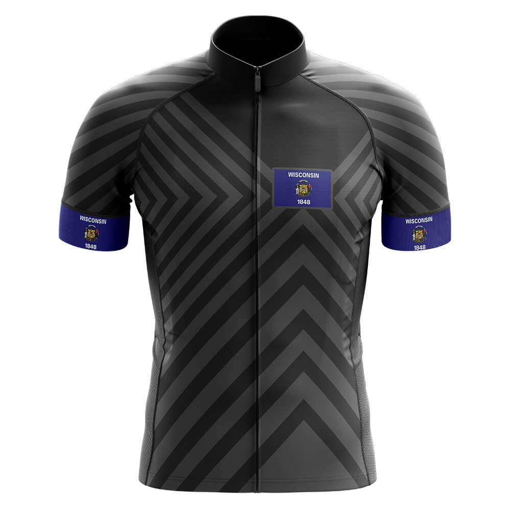 Wisconsin V13 - Black - Men's Cycling Kit-Jersey Only-Global Cycling Gear