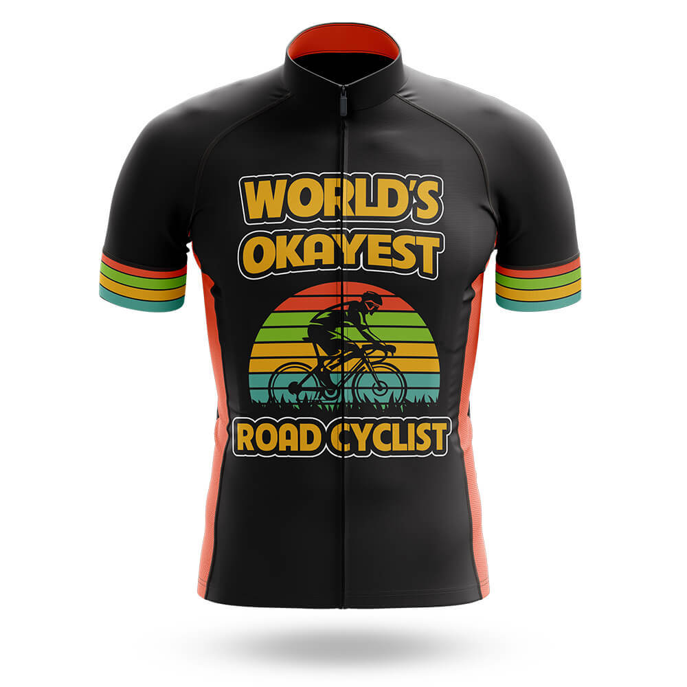 World's Okayest Road Cyclist - Men's Cycling Kit-Jersey Only-Global Cycling Gear