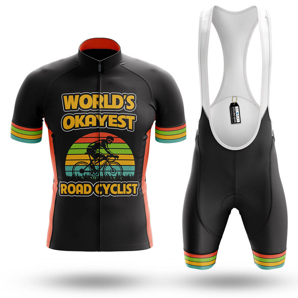 World's Okayest Road Cyclist - Men's Cycling Kit-Full Set-Global Cycling Gear