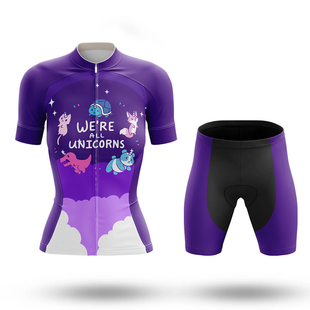 We're All Unicorns - Women - Cycling Kit-Full Set-Global Cycling Gear