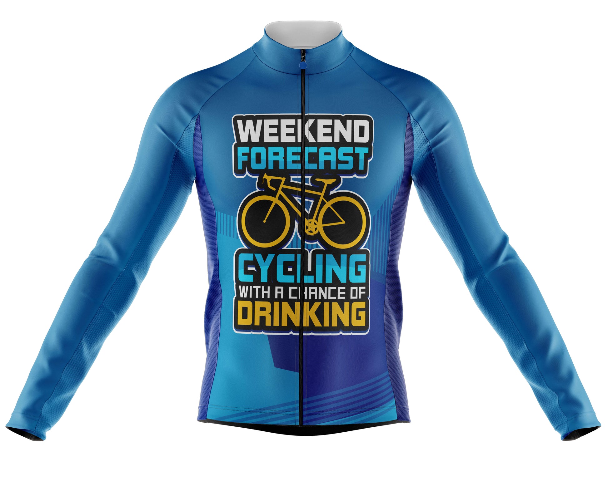 Cycling Weekend Forecast - Men's Cycling Kit-Long Sleeve Jersey-Global Cycling Gear