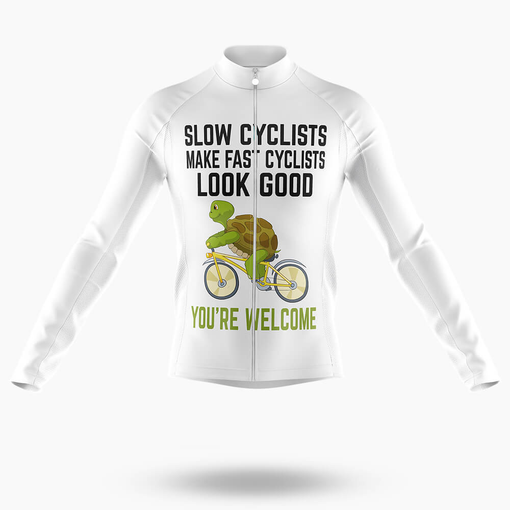 Slow Cyclist - Men's Cycling Kit-Long Sleeve Jersey-Global Cycling Gear