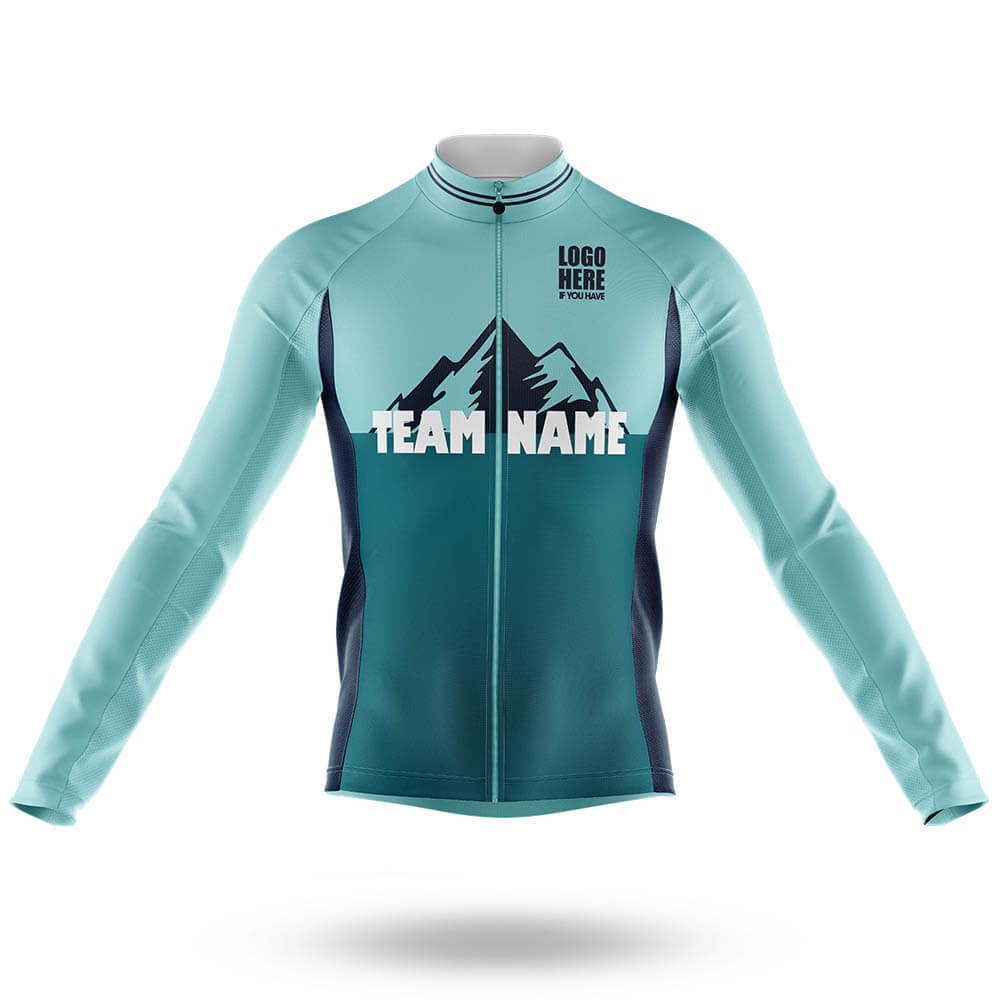 Custom Team Name V3 - Men's Cycling Kit-Long Sleeve Jersey-Global Cycling Gear
