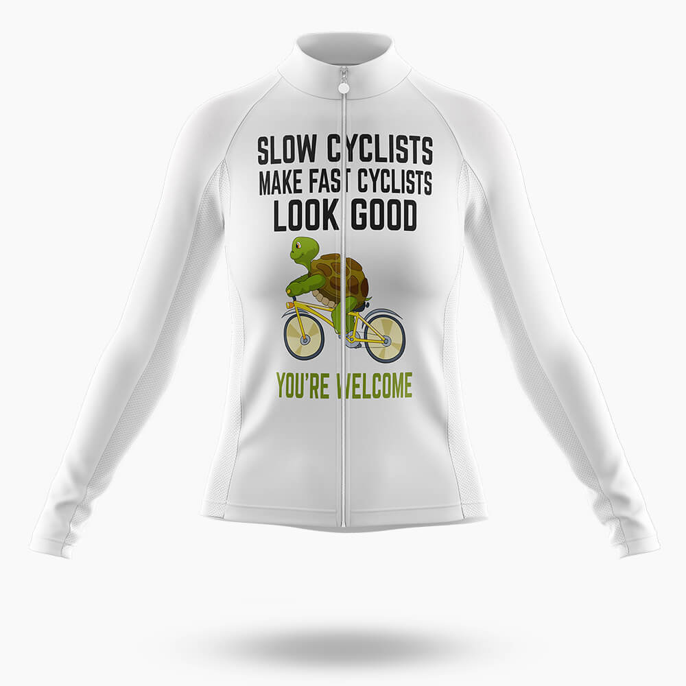 Slow Cyclist - Women's Cycling Kit-Long Sleeve Jersey-Global Cycling Gear